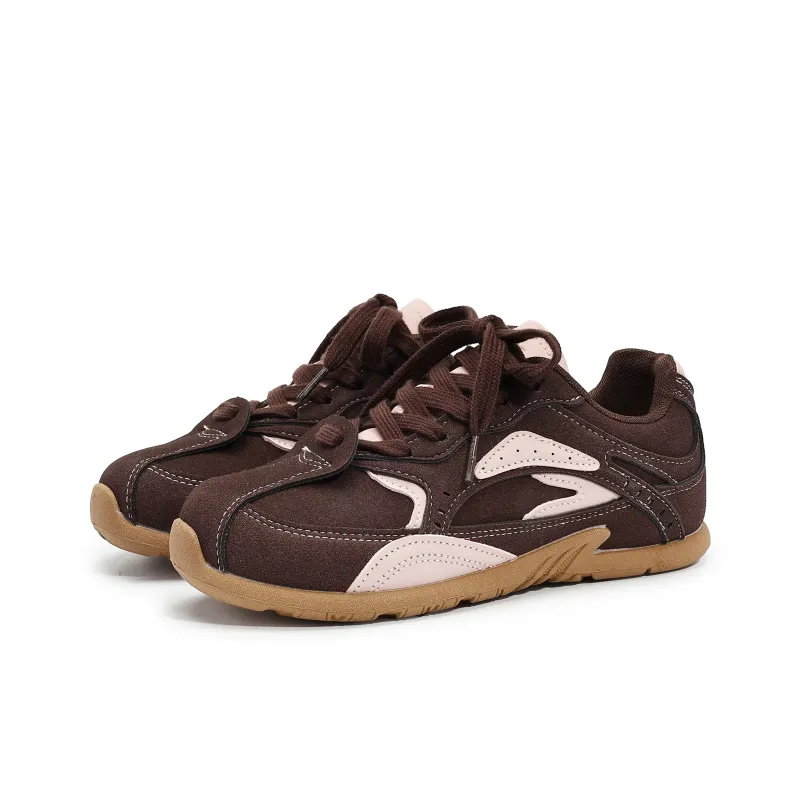 Feiyue Skateboard Shoes Women's Low Top Brown/Khaki-15