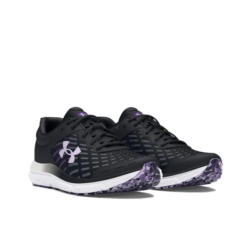 Under Armour Charged Assert 10 Anti Slip Wear Resistant Low Top Casual Running Shoes Women's Black Purple-3