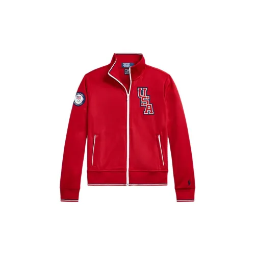 Polo Ralph Lauren Team Usa Track Jacket Jackets Coats Women's Red