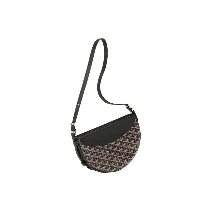 GOYARD Canvas With Calfskin Swift Bag Shoulder Bags Unisex Black-2