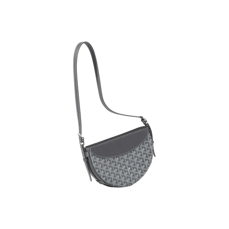 GOYARD Canvas With Calfskin Swift Bag Shoulder Bags Unisex Gray-2