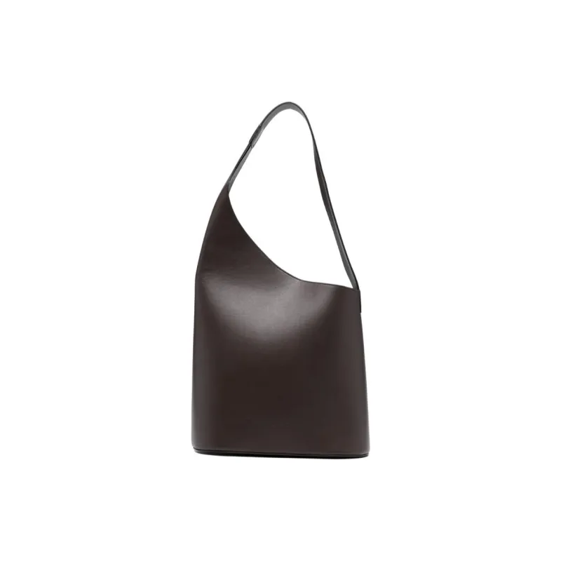 AESTHER EKME Calfskin Shoulder Bag Women's Chocolate Brown-0