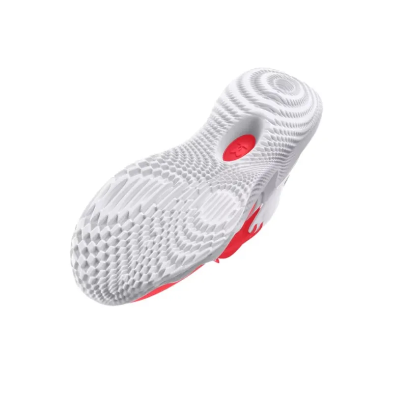 Under Armour Highlight Anti Slip Wear Resistant High Top Volleyball Shoes Women's White Red-4