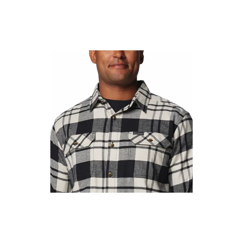 Columbia Mustard Flare Gun Stretch Flannel Long Sleeve Shirt Shirt Men's Black River Cross-2