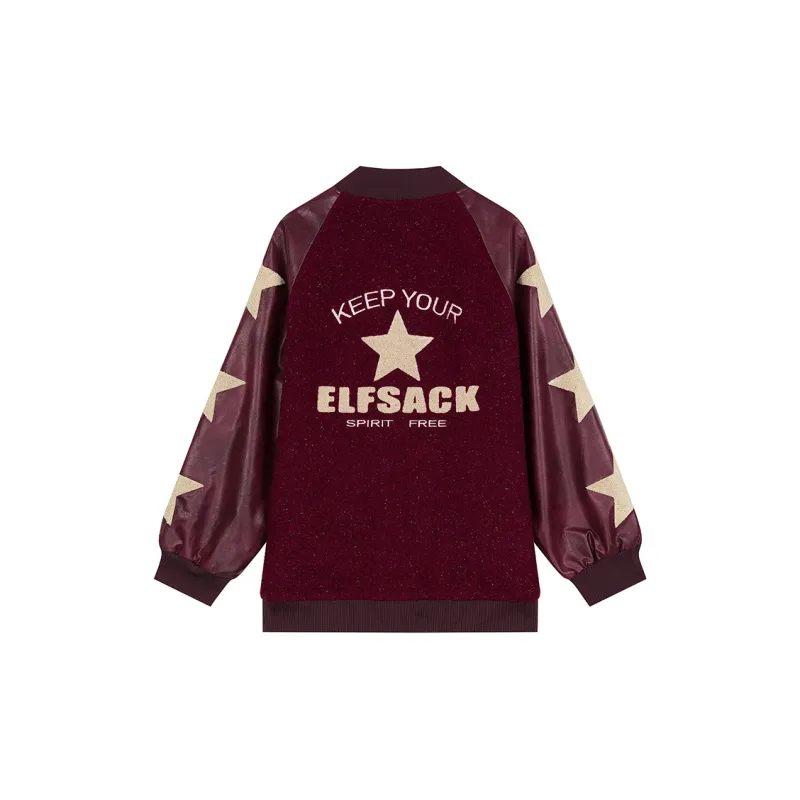 ELF SACK Cropped Coat Women's Vintage Red-1