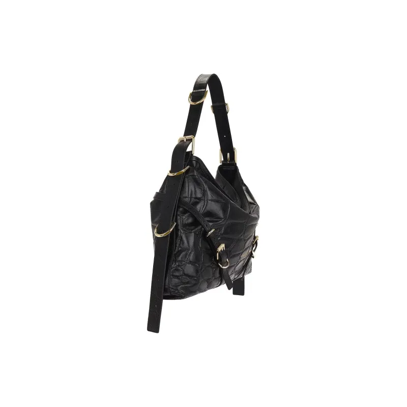 Givenchy Voyou Leather Regular Handbag Women's Black-1