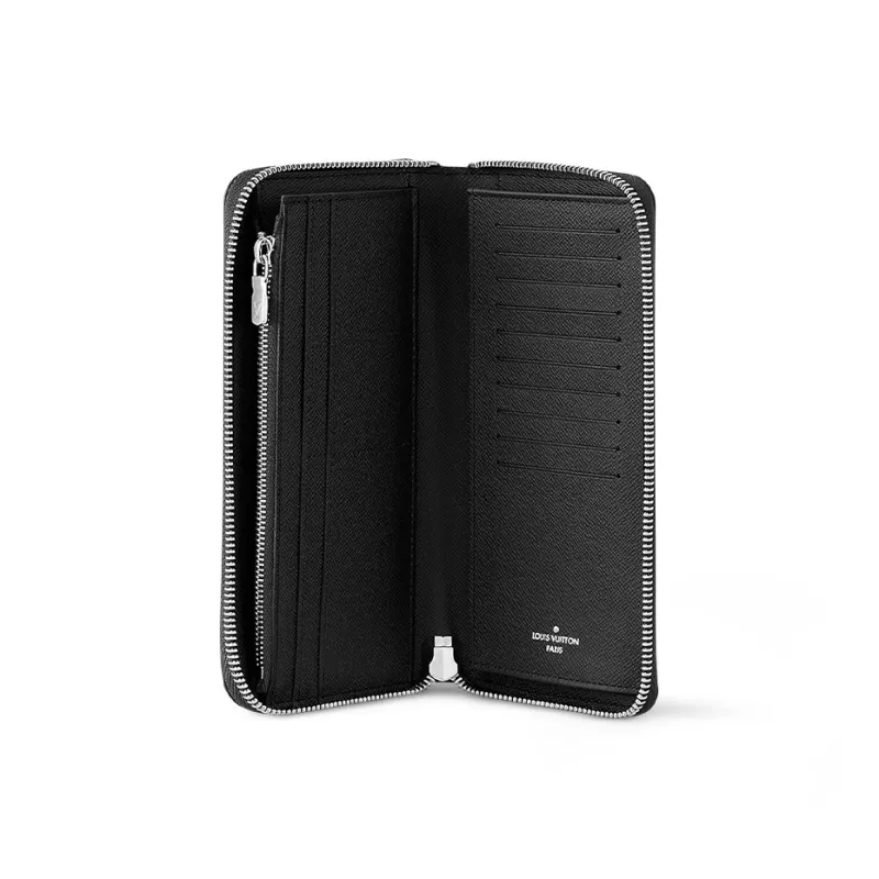 LOUIS VUITTON Vertical Zippy Wallet Monogram Eclipse Black/Gray-3