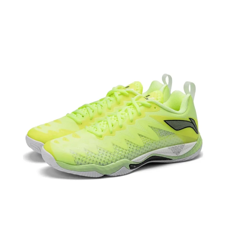 LiNing Slip-Resistant Rebound Low-Top Badminton Shoes Unisex Neon Yellow Green-1