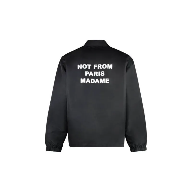 Drôle De Monsieur La Vest Slogan Lightweight Button Up Jacket-1