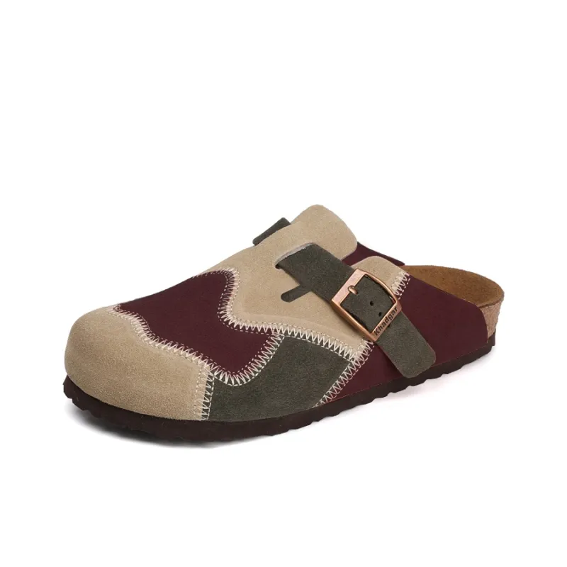 Khadgar Rubber Sole, Cork Sole, EVA Sole Slip Resistant Closed Toe Slippers Unisex-22