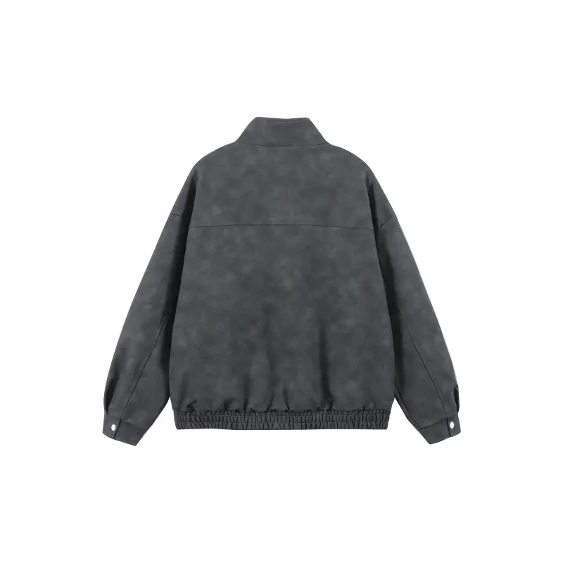 BRUMAIRE Leather Jacket Unisex Black Gray Color-1