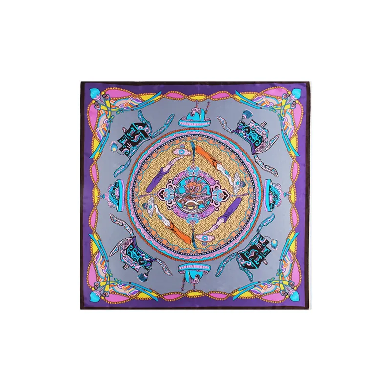 Shanghai Story 100% Mulberry Silk Scarves Women's Blue White, Gift Box Set-23