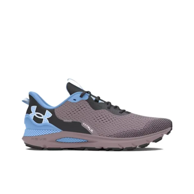 Under Armour Sonic Trail Anti Slip Wear Resistant Low Top Trail Running Shoes Unisex Gray Blue-1