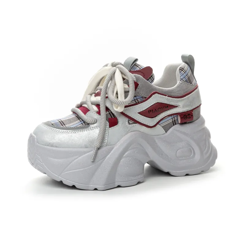 NRDROFFICIAL Chunky Sneakers Women's Low Top Beige-0