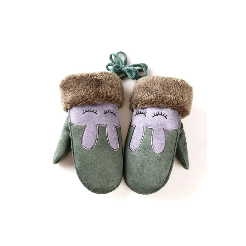 Yamaichi Maru Suede Knit Gloves Kids'-4