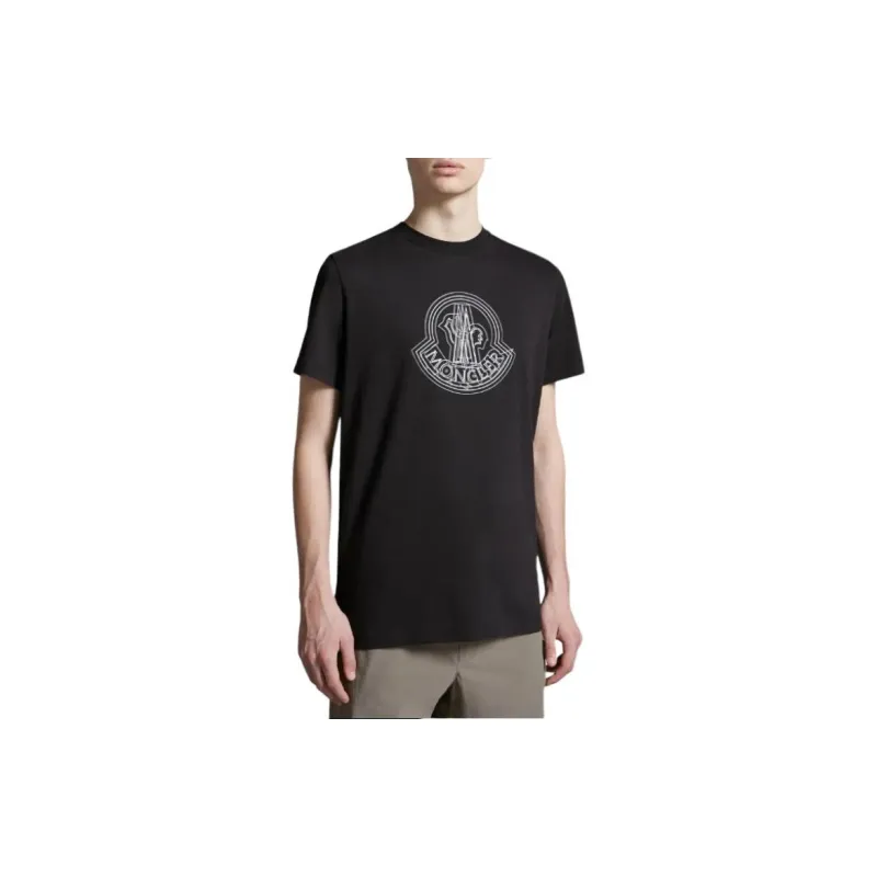 Moncler Logo print Cotton T shirt-4