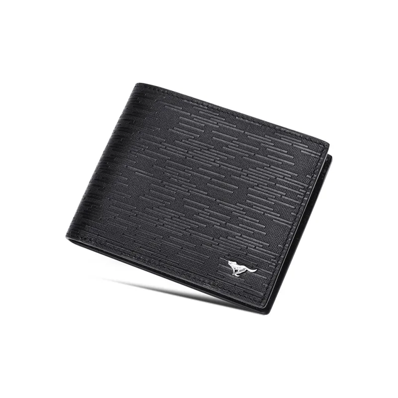 SEPTWOLVES Top Grain Cow Leather Wallet With Coin Purse Regular Men's Black-0