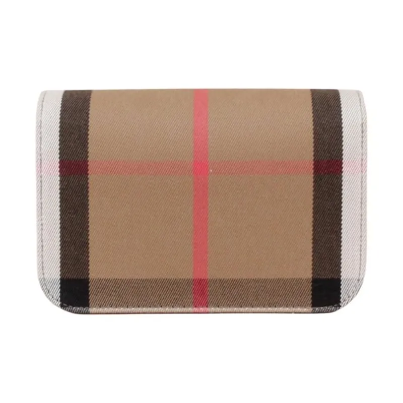 Burberry Canvas Crossbody Bag, Shoulder Bag Women's Chestnut Rice Color-5
