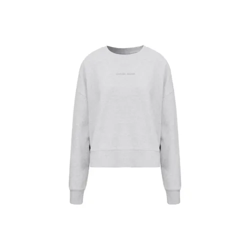 Canada Goose Sweatshirts Women's Heather Gray With Silver Birch Color