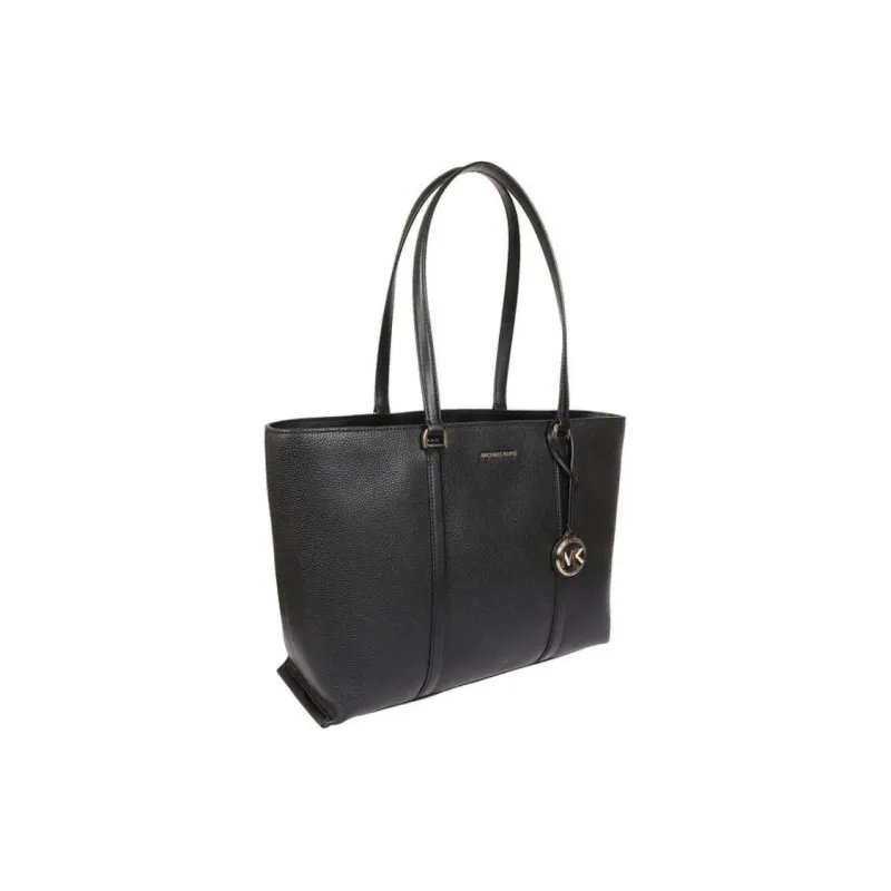 MICHAEL KORS Leather Tote Bag Shopping Bag Shoulder Bag Handbag Large Size Women's Black-3