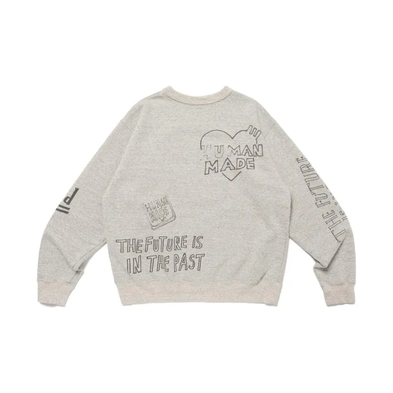 HUMAN MADE FW24 Autumn/Winter Collection Sweatshirts Unisex Gray-1