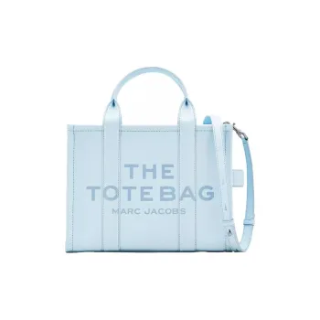 MARC JACOBS Full Grain Leather Tote Bag Shopping Bag Shoulder Bag Crossbody Bag Handbag Medium Size Women's Light Blue