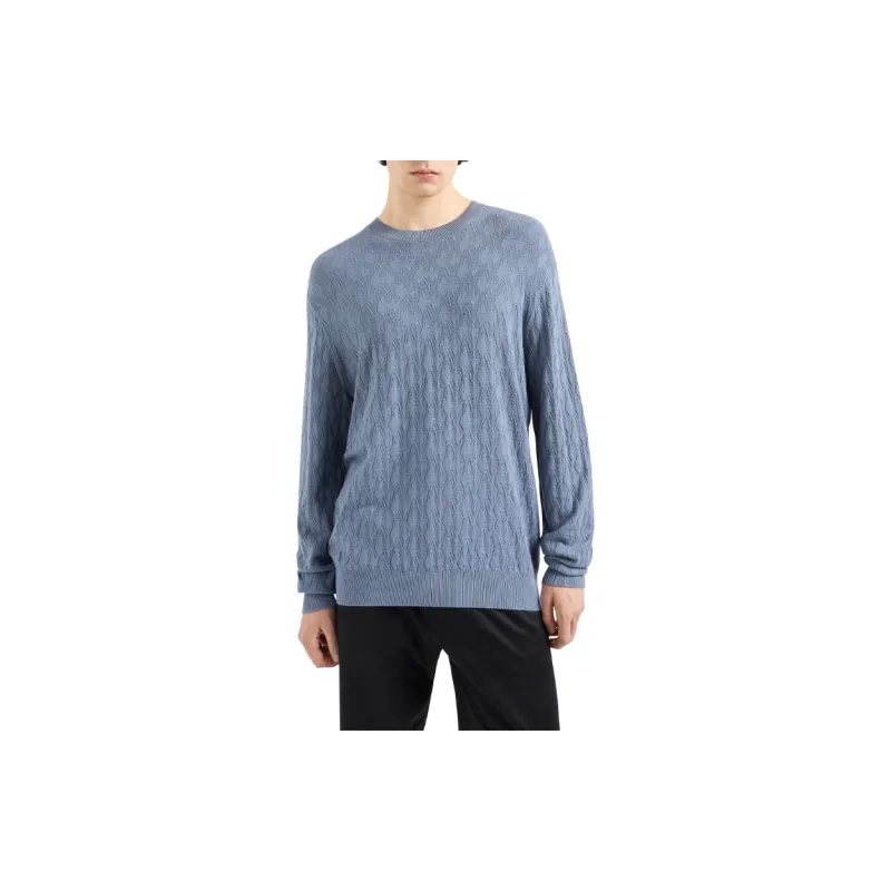 ARMANI EXCHANGEAE SS24 Knitwear Men's Haze Blue-1