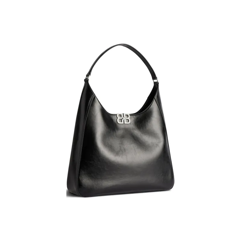 Balenciaga BB SOFT Cow Leather Handbag, Shoulder Bag Medium Size Women's Black-1