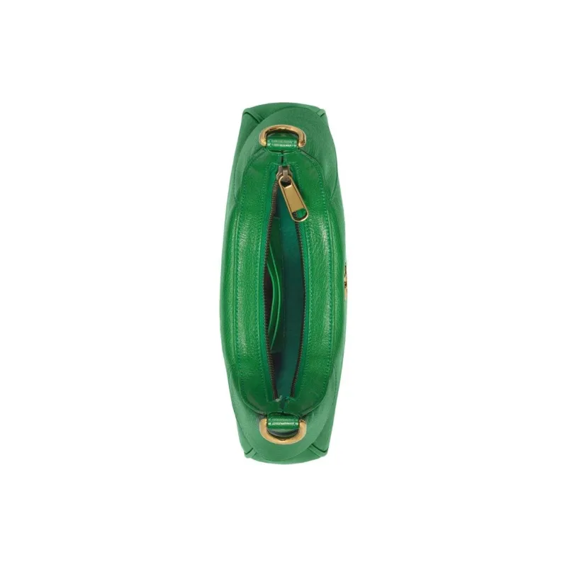 GUCCI Aphrodite Leather New Moon Shoulder Bag, Chain Bag, Handbag, Shoulder Bag Small Size Women's Green-7