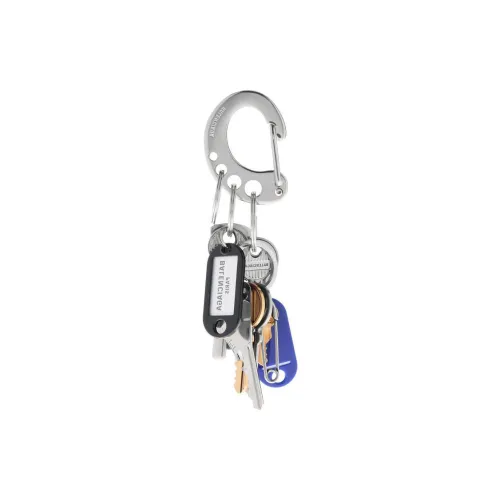 Balenciaga Brass Keychains Unisex Silver