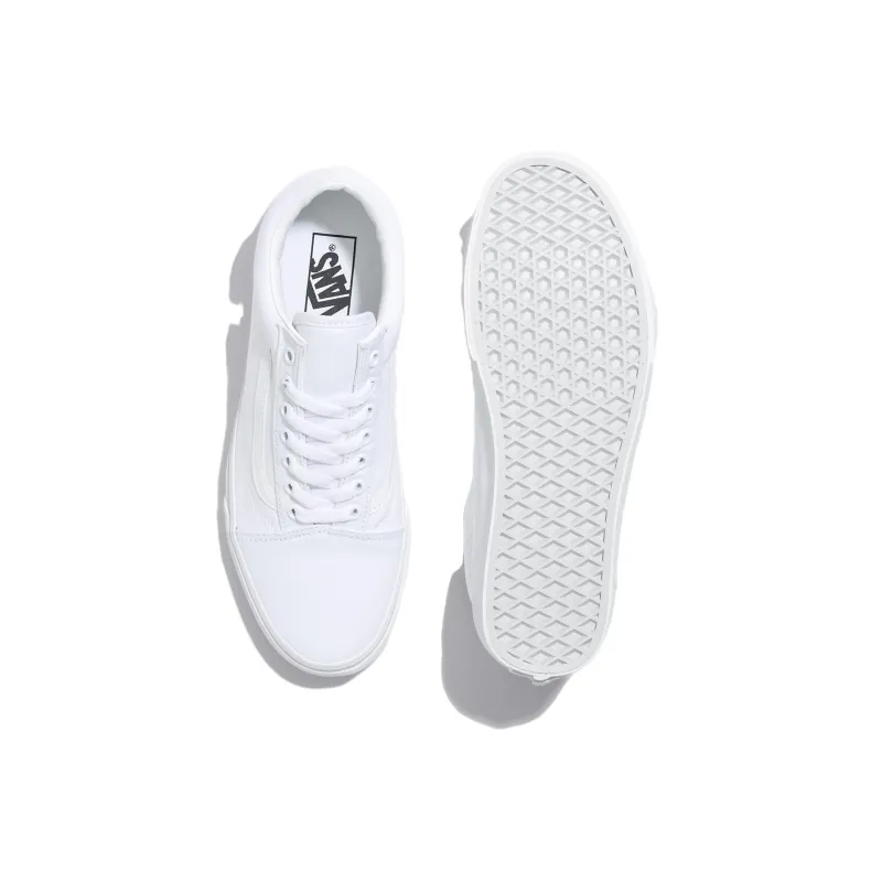 Old Skool Vans Wide 'Canvas True White'-3