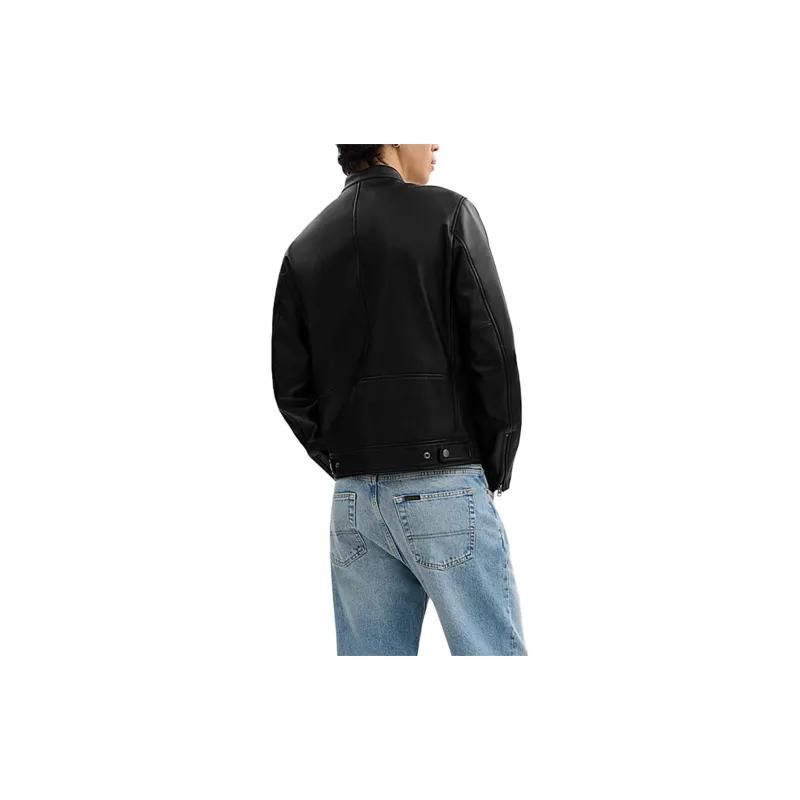 COACH FW24 Leather Jacket Men's Black-2