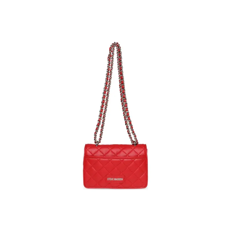 STEVE MADDEN Synthetic Fiber Shoulder Bag Crossbody Bag Women's Red-3
