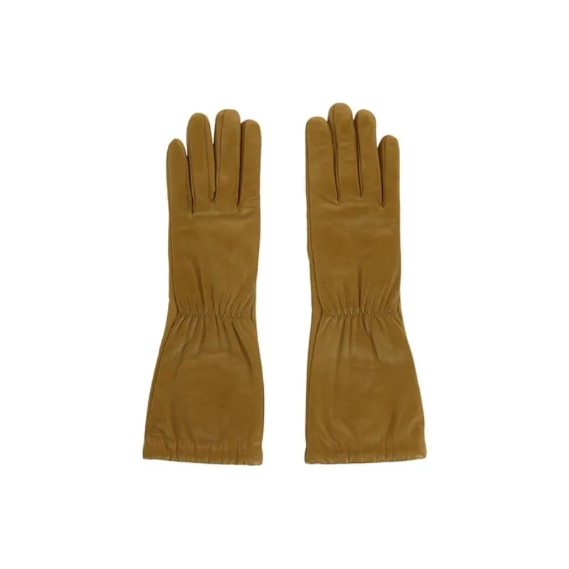 Bottega Veneta Lambskin Gloves Women's Brown-0