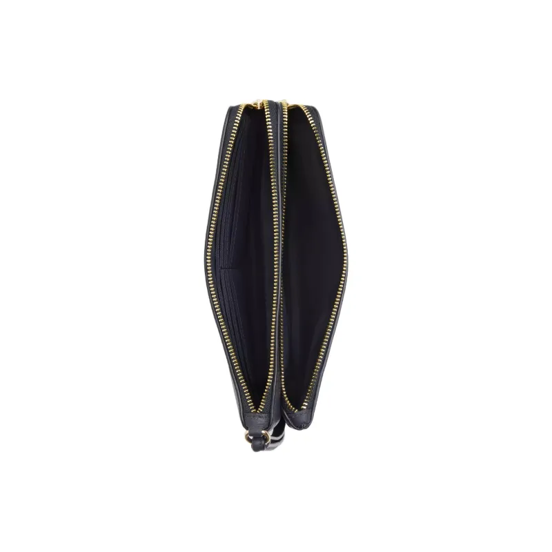 COACH Litchi Grain Leather Wallet Small Size Women's Midnight Blue-1