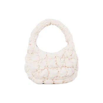 COS Polyester Cloud Bag Handbag Small Size Women's Cream White