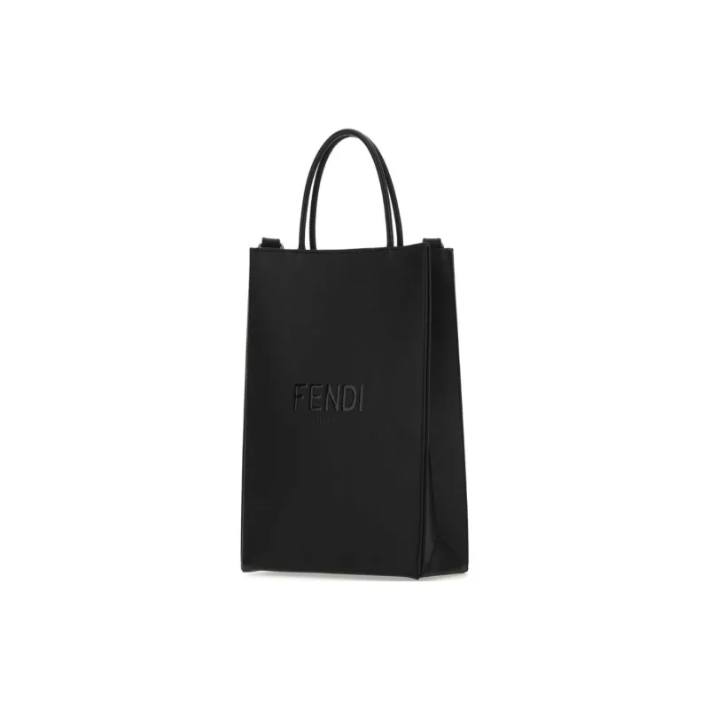 FENDI Calfskin Handbag Men's Black-2