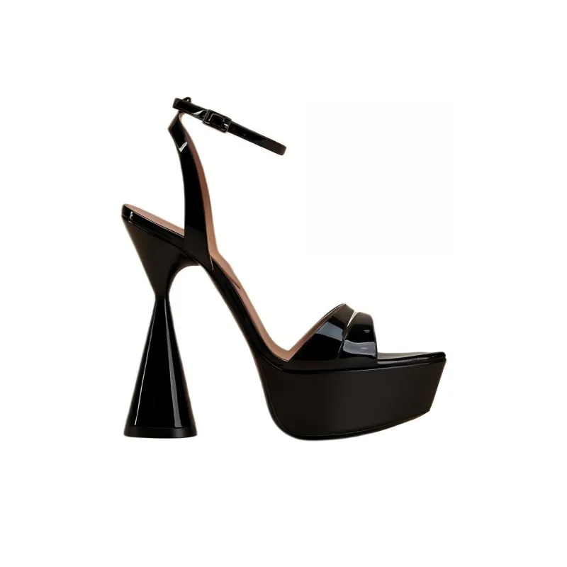 D'ACCORI Skye Strap Sandals 12.5cm Women's Black-1