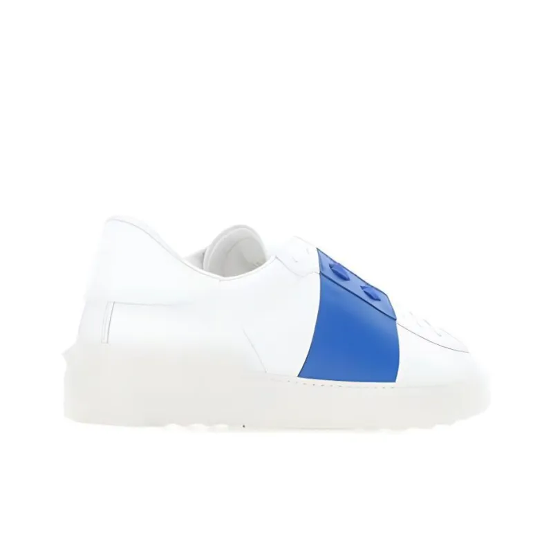 Valentino Open Low Top Stylish Skateboarding Shoes Men's White Blue-3
