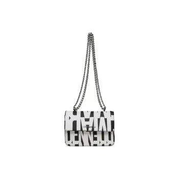 STEVE MADDEN Synthetic Fiber Shoulder Bag Crossbody Bag Women's White & Black