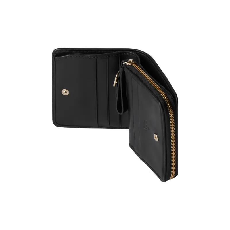 GUCCI Coated Canvas With Leather Trim Wallet Mini Women's Beige & Black-2