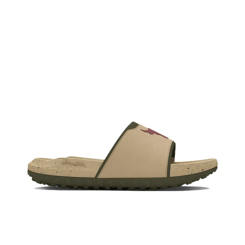 Under Armour Project Rock 3 Slip-Resistant Abrasion-Resistant Slide Slippers Unisex Brown-1