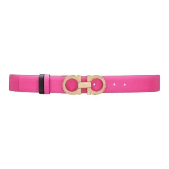 FERRAGAMO Cow Leather Leather Belts Women's Pink -