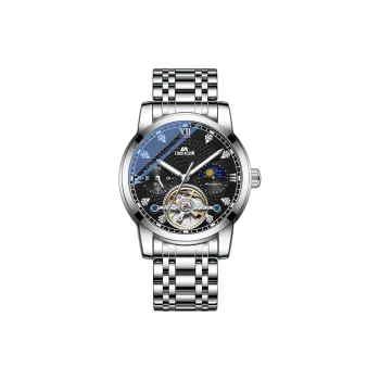 LIBER AEDON Mechanical Movement Stainless Steel Strap Silver Dial Men's Watches