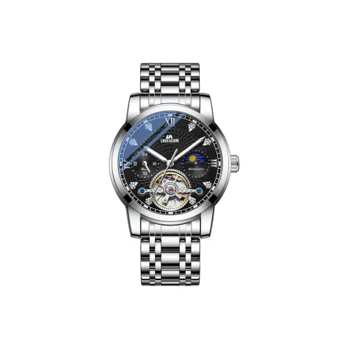 LIBER AEDON Mechanical Movement Stainless Steel Strap Silver Dial Men's Watches