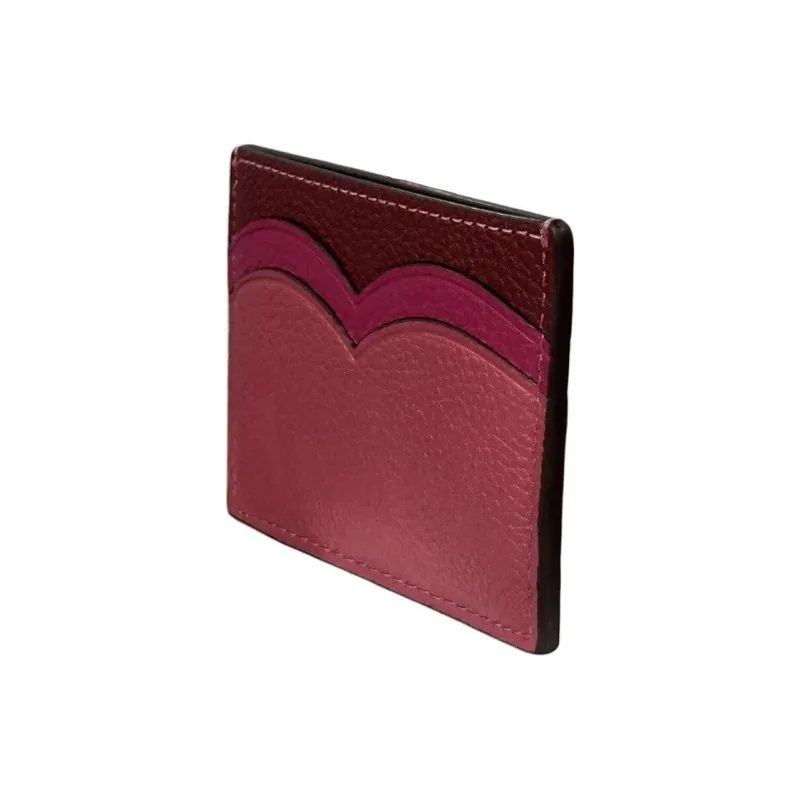 COACH Card Case Cow Leather Card Holder Mini Unisex Rouge-2