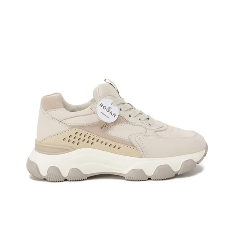 HOGAN Logo Embossed Lace Up Sneakers Women's-1