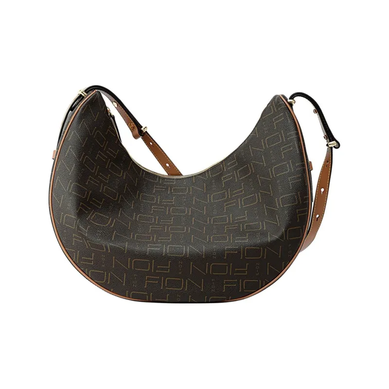 FION Artificial Leather Underarm Shoulder Bag Women's Coffee/Tea Brown-2