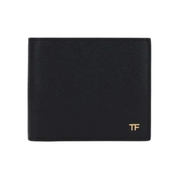 TOM FORD Logo Plaque Bi Fold Wallet