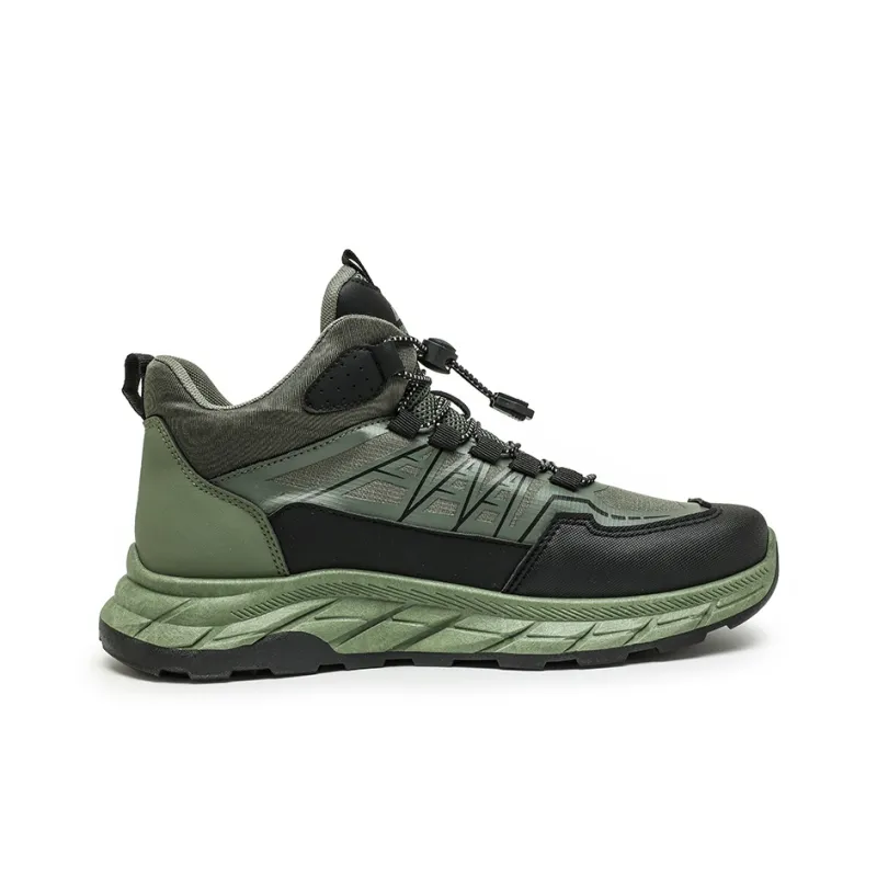 Warrior Lightweight Wear Resistant And Slip Resistant Low Top Trekking Shoes Men's Army Green/Black-1